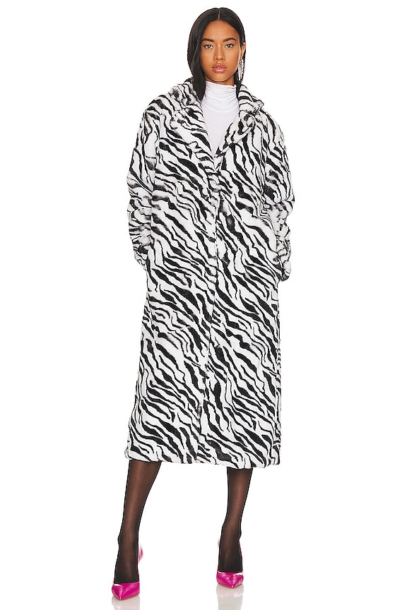 view 2 of 4 ПАЛЬТО FAUX FUR LONG in Zebra