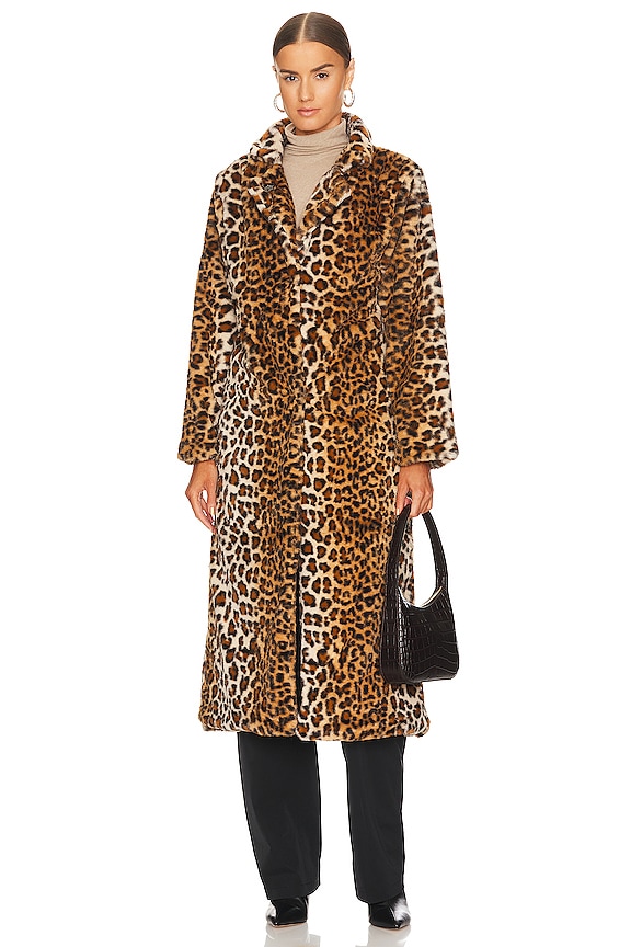 view 2 of 4 Faux Fur Coat in Dyed Leopard