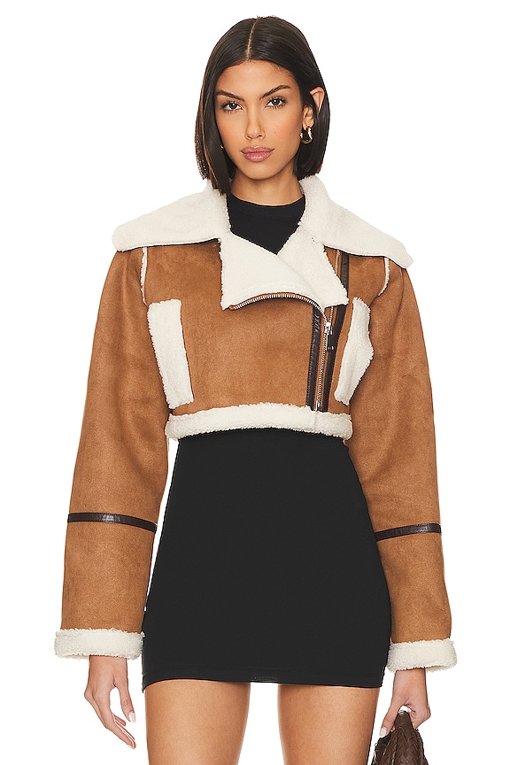 view 2 of 5 フェイクシアリングジャケット in Camel
