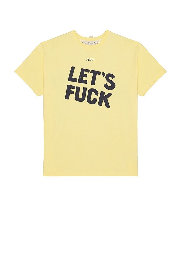 view 1 of 4 Let's Fuck Short Sleeve Tee in Yellow