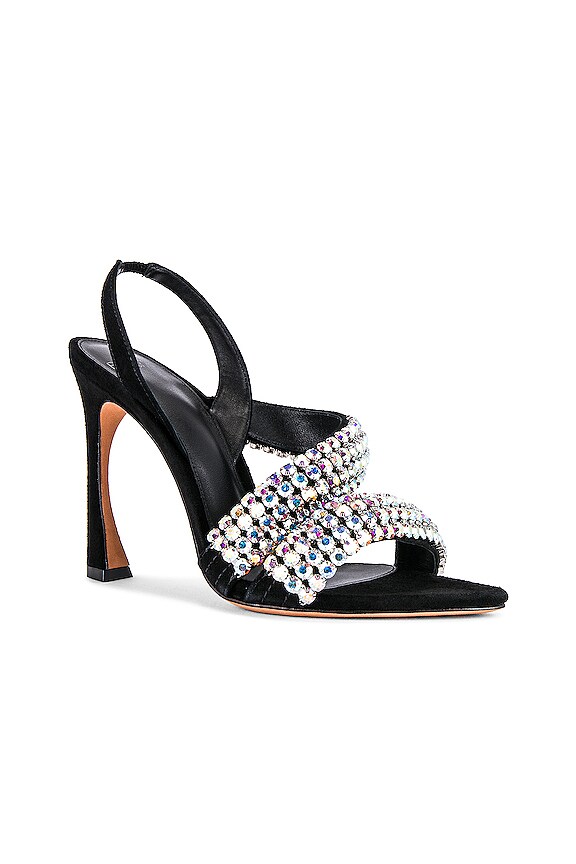 view 2 of 5 SANDALIA ALANIS in Black & Swarovski Auroral Boreal