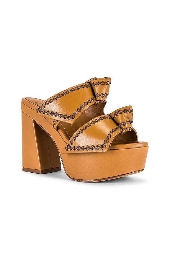 Alexandre Birman Asymmetric Clarita Platform in Butterscotch | REVOLVE