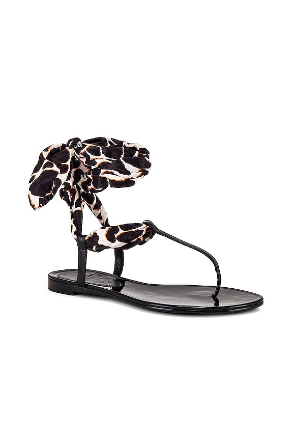 view 2 of 7 SANDALES JELLY TRIO in Jelly Black & Nappa Kiss Black & Giraffe Satin