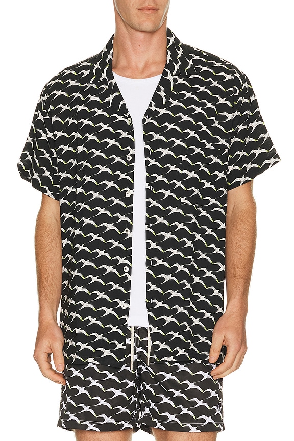 view 1 of 5 CHEMISE À COL CAMP X in Black Birds