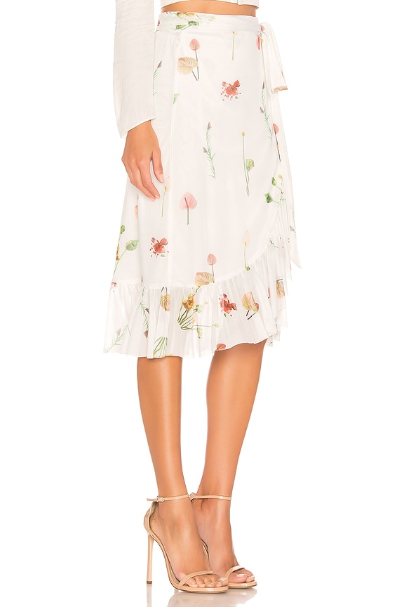 view 2 of 4 Mellie Skirt in Fleures Sauvages Blanc