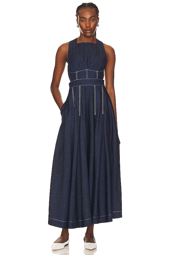 view 2 of 3 Denim Elke Maxi Dress in Denim