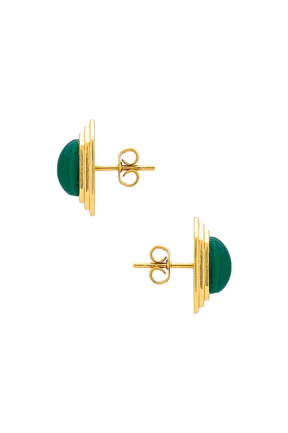 view 2 of 2 Aisling Earrings in Gold & Green