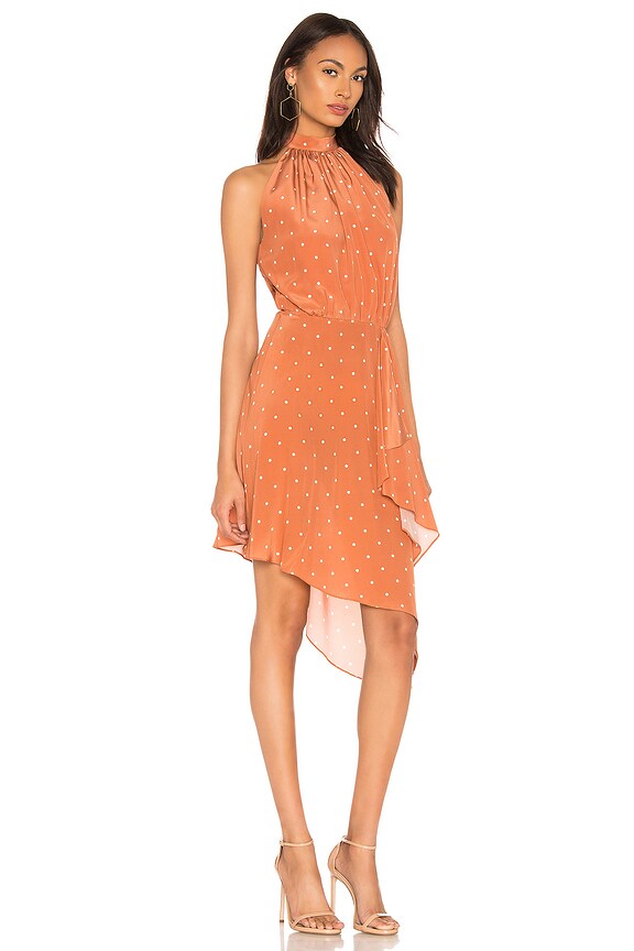 view 2 of 3 VESTIDO GEORGIA in Dot Print Rust