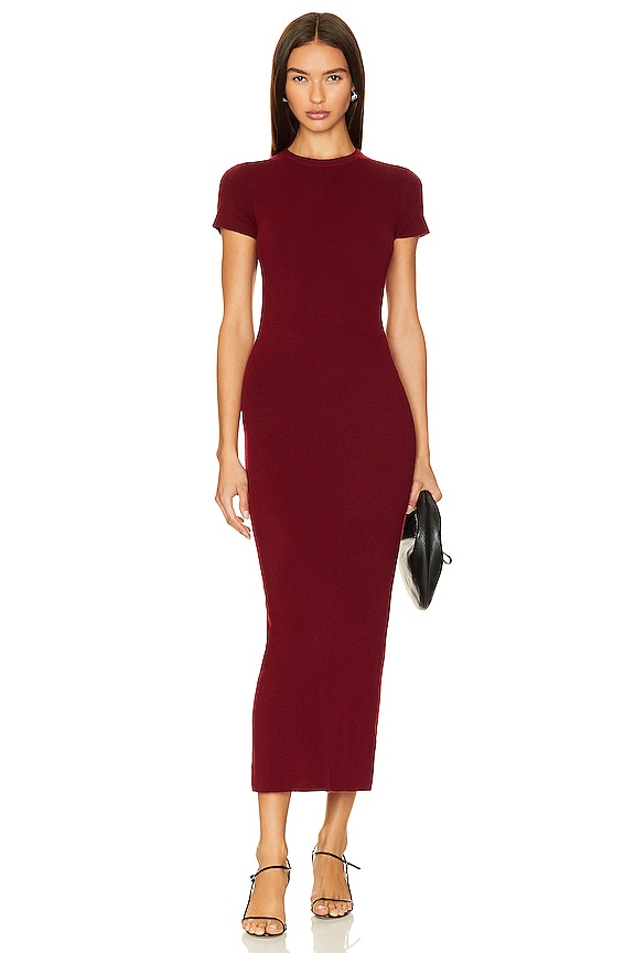 view 1 of 3 T Shirt Maxi Dress in Burgundy
