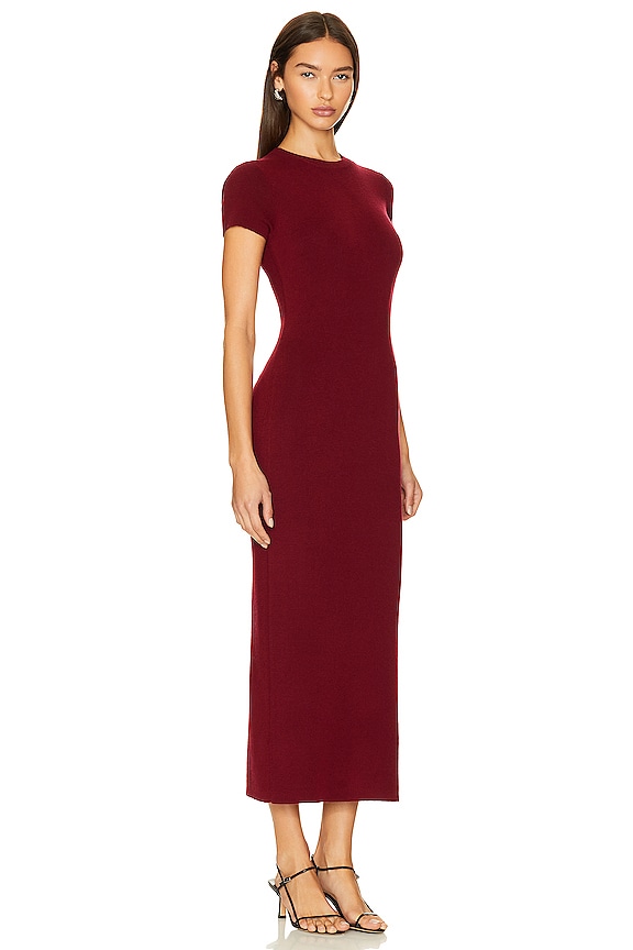view 2 of 3 T Shirt Maxi Dress in Burgundy