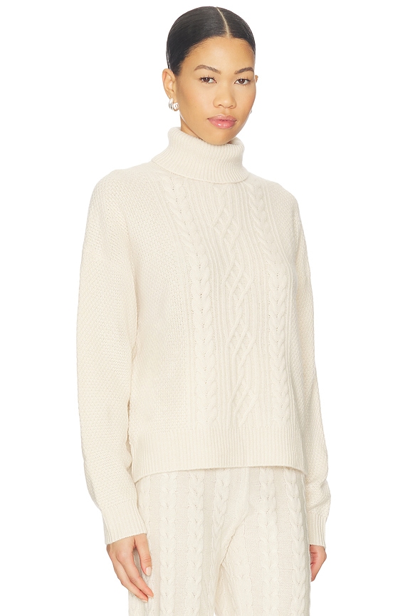 view 2 of 4 Cashmere Knit Roll Neck Jumper in Oatmeal