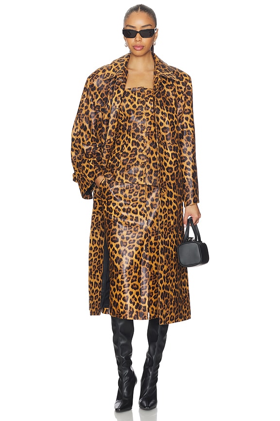 view 2 of 4 ABRIGO CUERO in Leopard