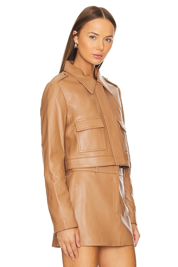 view 2 of 4 Cropped Jacket in Tan