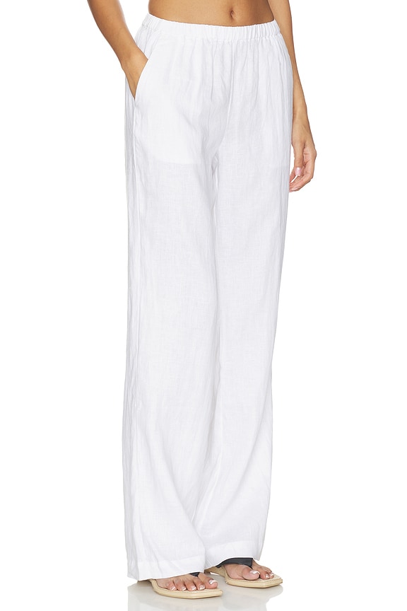 view 2 of 6 PANTALONES DE LINO in White