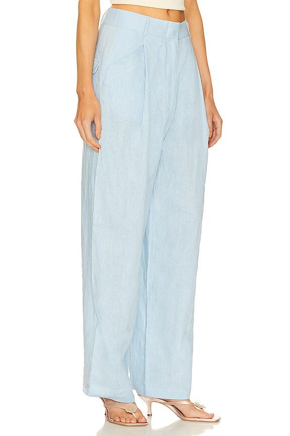 view 2 of 4 Linen Trousers in Light Blue