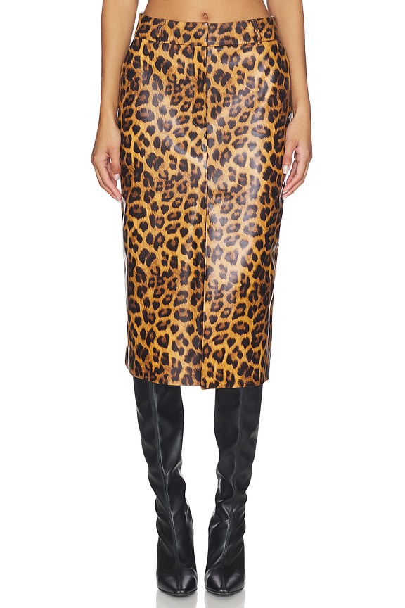 view 2 of 7 JUPE LONGUE in Leopard