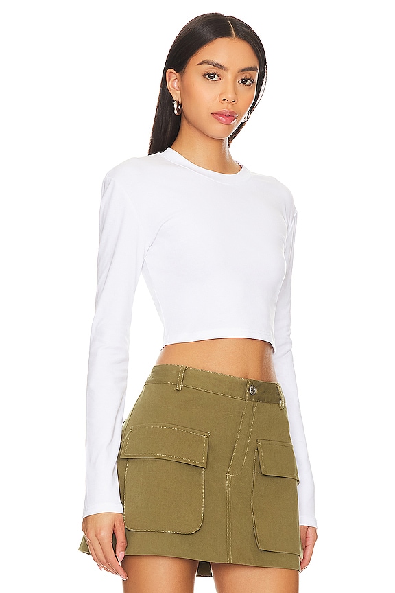 view 2 of 4 УКОРОЧЕННАЯ МАЙКА in White