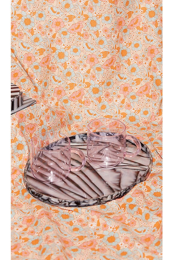 view 2 of 2 Oval Acrylic Tray in Zebra