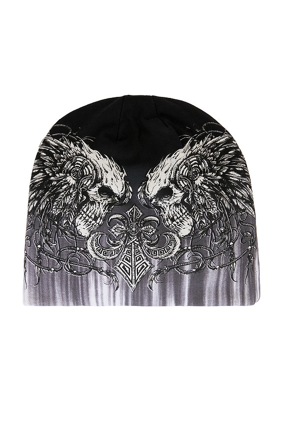 view 2 of 2 Tarnished Warrior Beanie in White