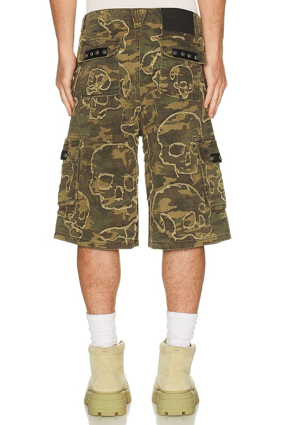 view 2 of 4 Skull Camo Shorts in Green Camo