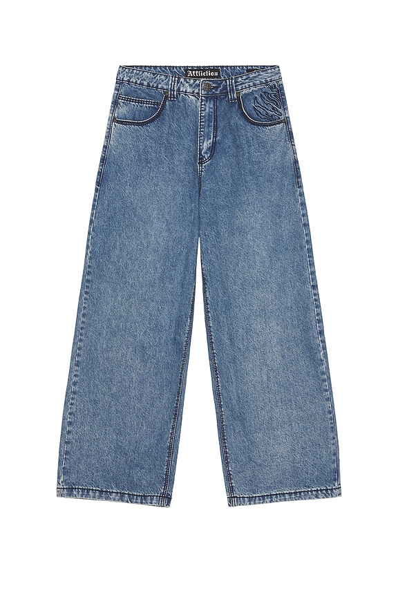 view 1 of 6 Tribal & Wings Extra Wide Jeans in Stone Wash