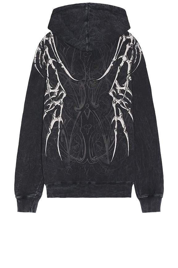 view 2 of 3 Skeleton Hoodie in Black Lava Wash