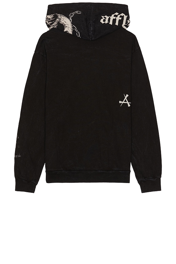 view 2 of 4 SWEAT À CAPUCHE DECIMATION in Black Lava Wash