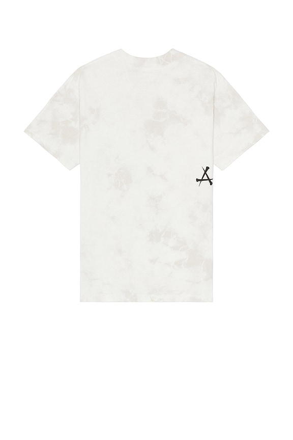 view 2 of 4 Cross Tee in Light Grey & White Tea Stain