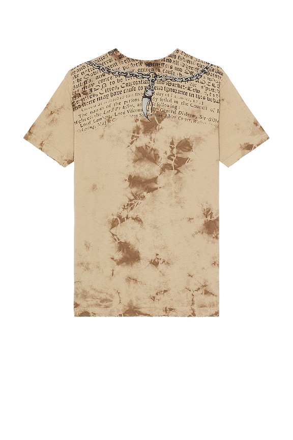 view 2 of 4 Shredded Tee in Khaki Tea Stain