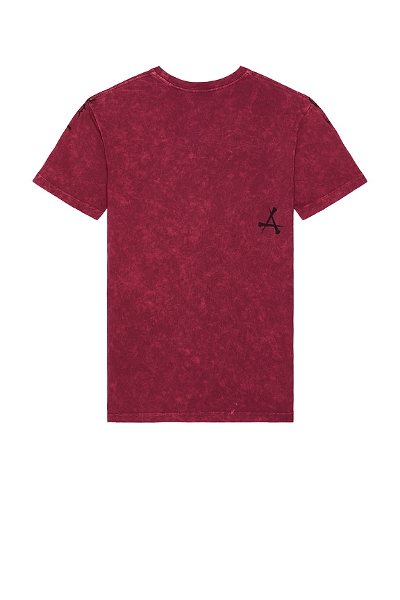 view 2 of 4 Crows Tee in Burgundy Lava Wash