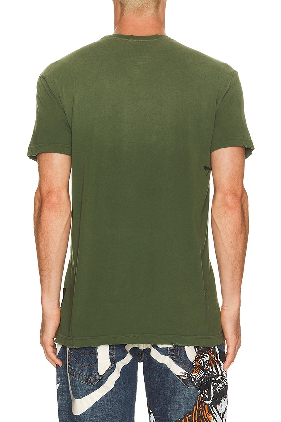 view 2 of 5 Ghost Army Short Sleeve Tee in Military Green Potassium Spray