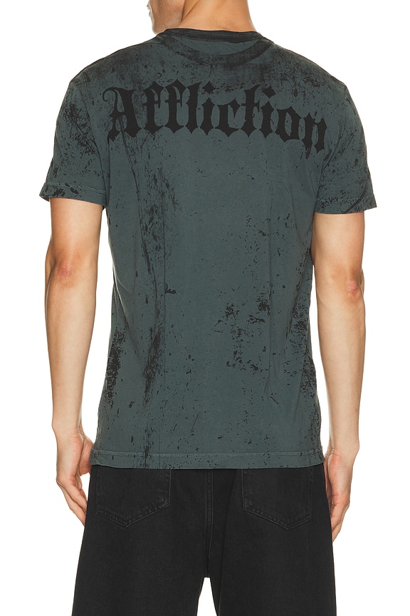 view 2 of 4 Bleak Moon Short Sleeve Tee in Gunmetal Lava Wash