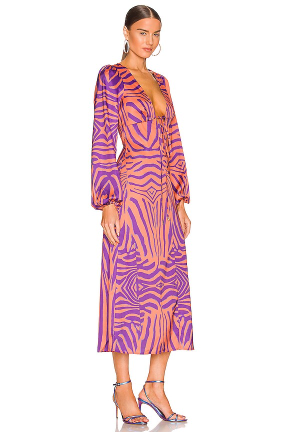 view 2 of 3 PORTIA ドレス in Orange Zebra