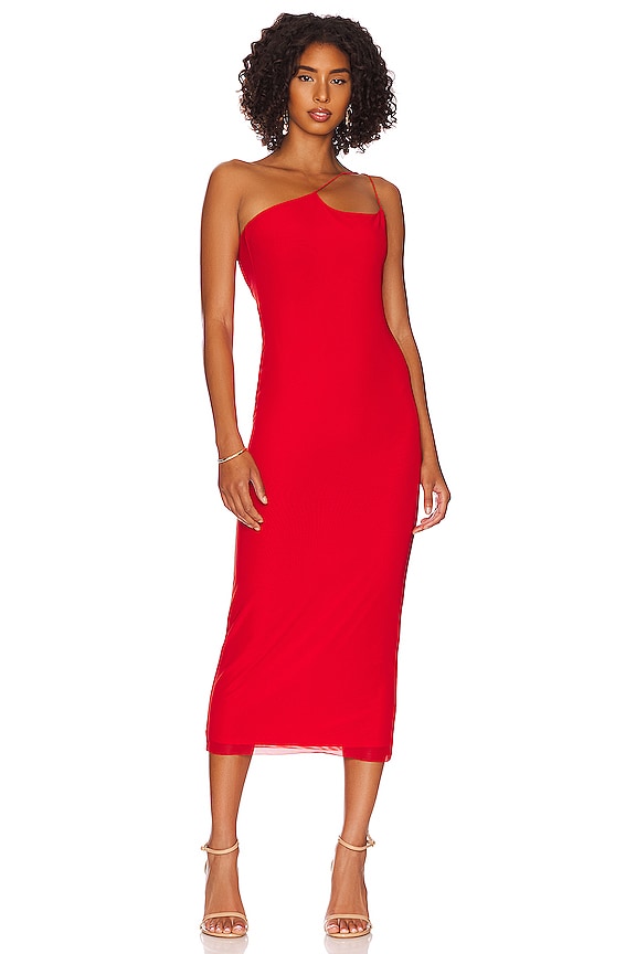 AFRM Analena Midi Dress in Fiery Red | REVOLVE