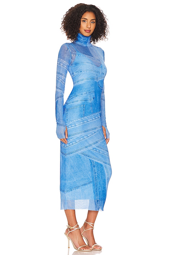 view 2 of 3 Shailene Midi Dress in Blue Denim