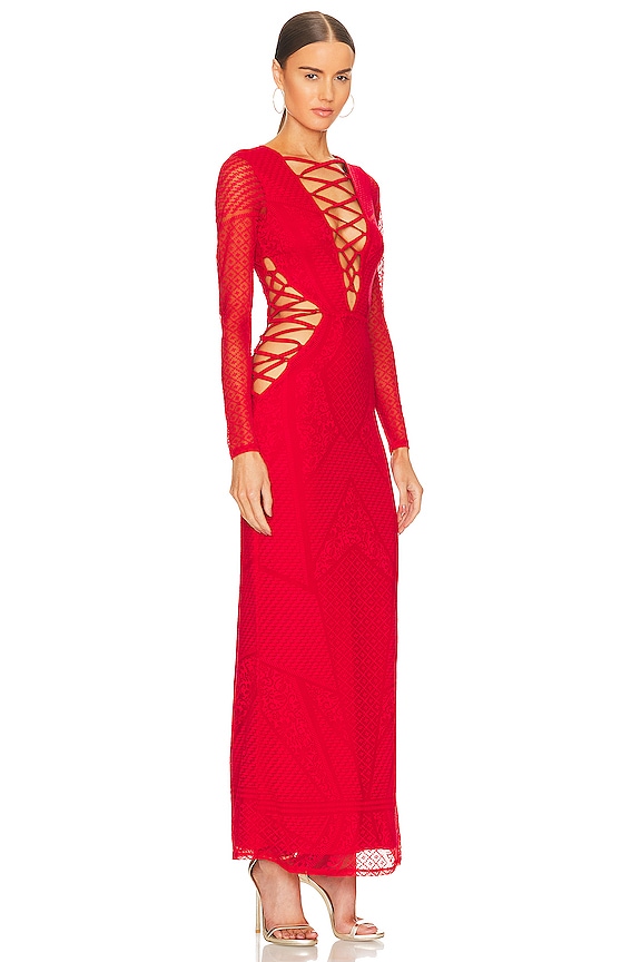 view 2 of 4 Dalila Dress in True Red