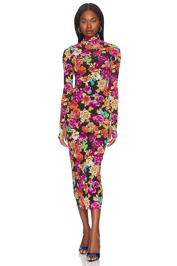 view 1 of 4 Shailene Dress in Noir Rose Bouquet