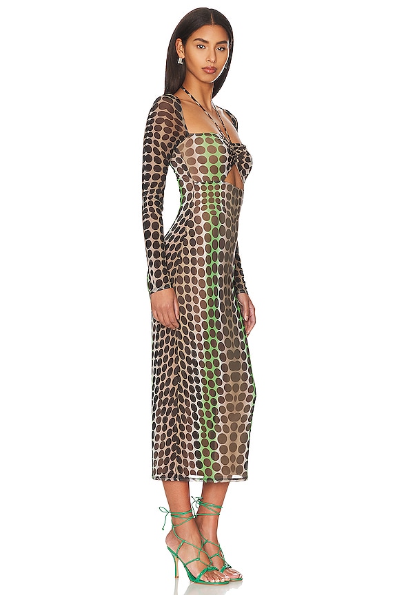 view 2 of 3 x REVOLVE Zoya Dress in Green Multi Dot