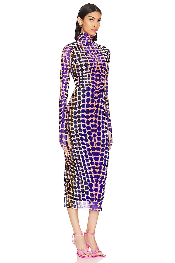 view 2 of 3 Shailene Dress in Purple Multi Dot