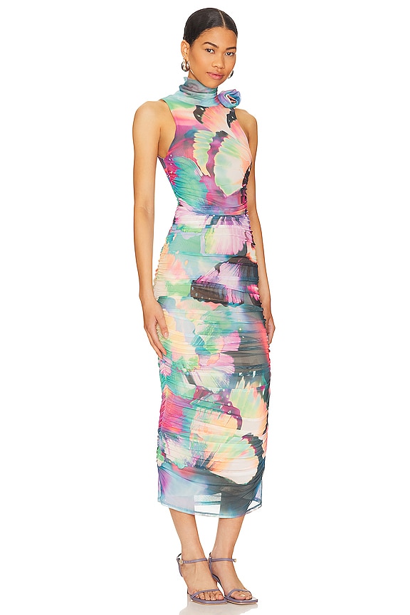view 2 of 3 Florella Midi Dress in Abstract Butterfly