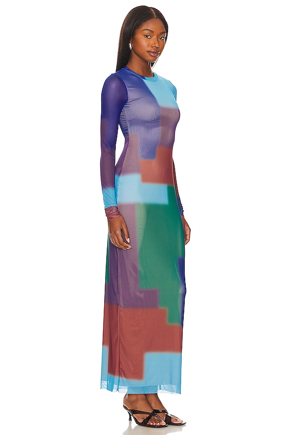 view 2 of 3 ROBE MAXI DIDI in Blur Block Geo