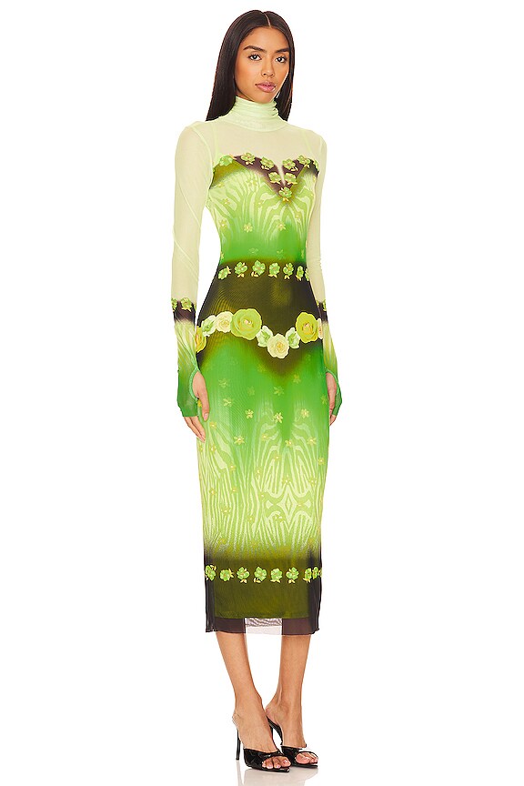 view 2 of 3 SHAILENE ドレス in Lime Floral Placement