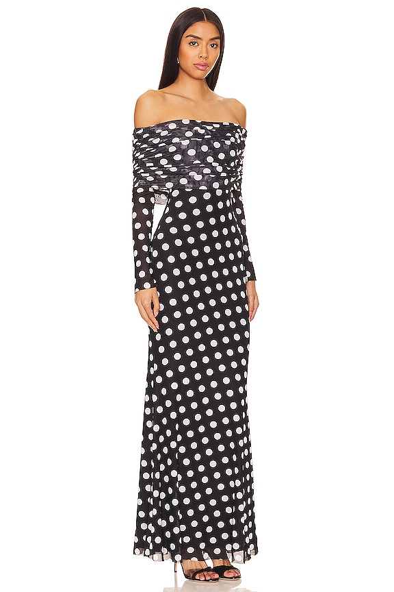 view 2 of 3 Thelma Dress in Diagonal Dot