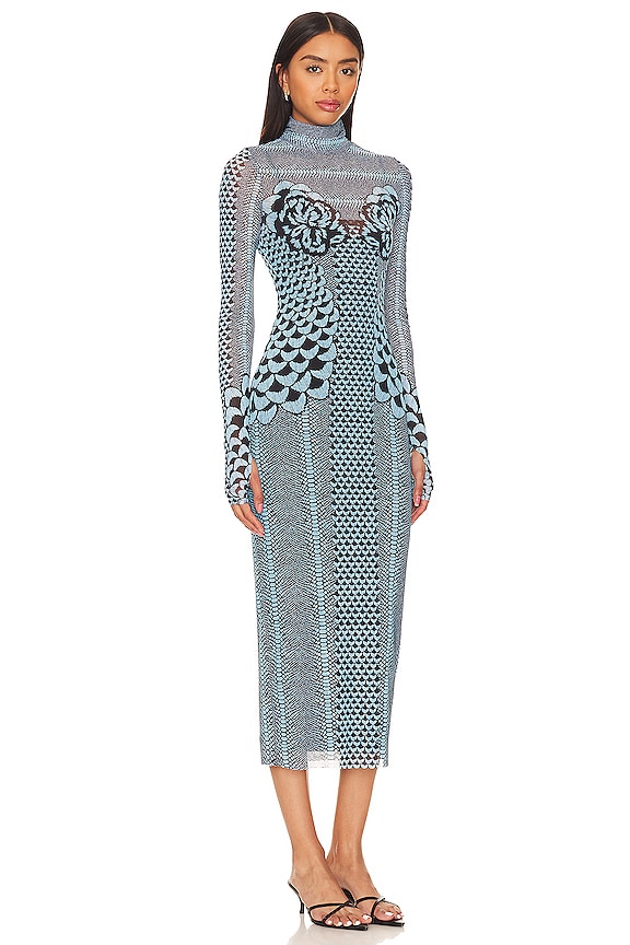 view 2 of 3 Shailene Dress in Aqua Petals