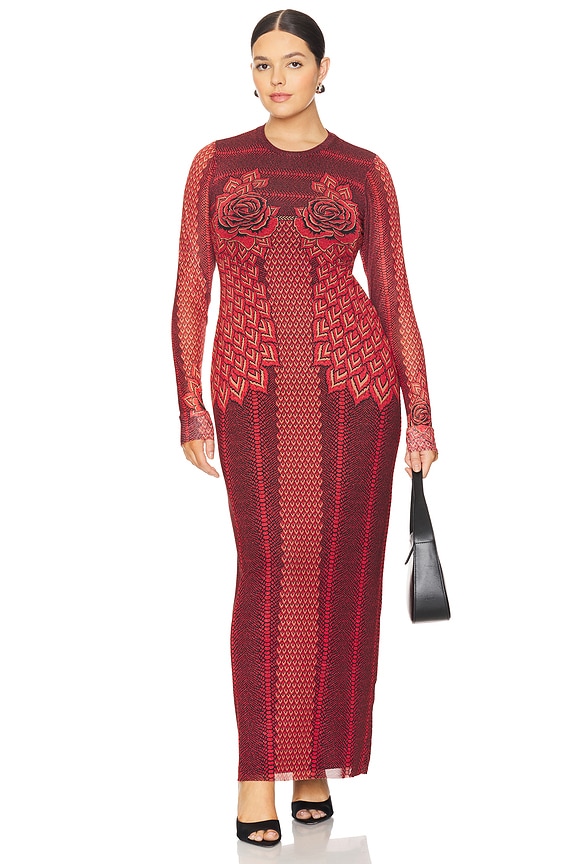 view 2 of 6 Didi Dress in Rouge Guilded Rose