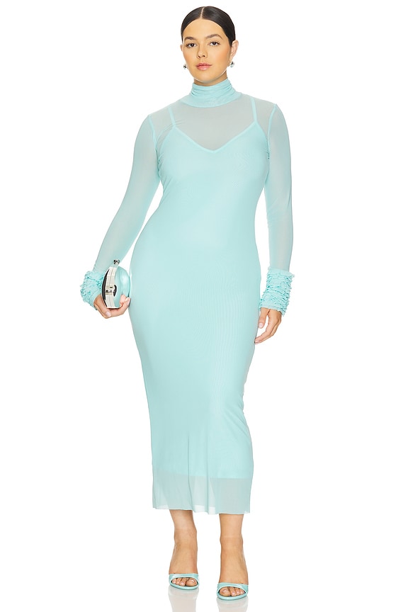 view 2 of 6 Ariel Dress in Soft Turquoise