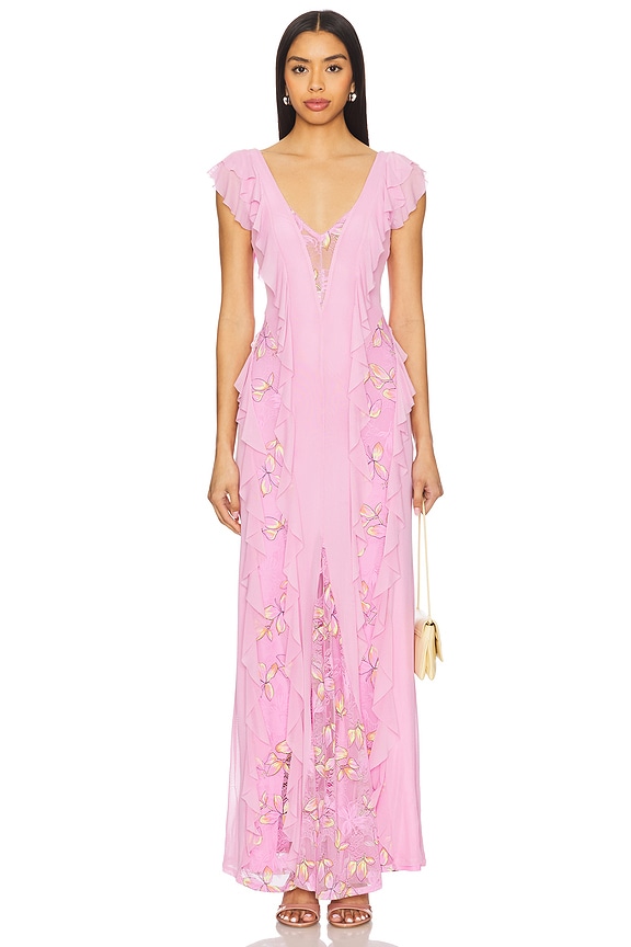 view 1 of 6 Trista Dress in Lilac Lace