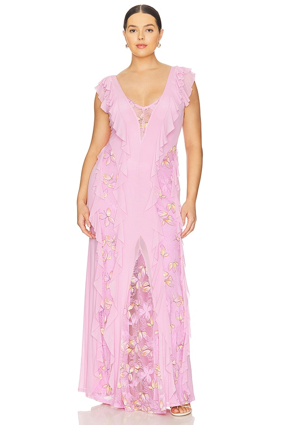 view 2 of 6 Trista Dress in Lilac Lace