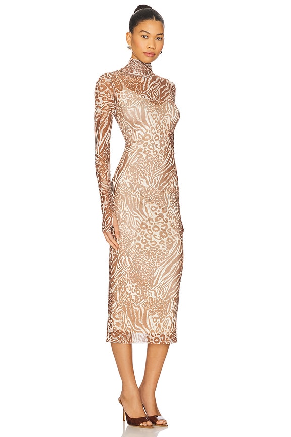 view 2 of 3 ROBE SHAILENE in Taupe Animal