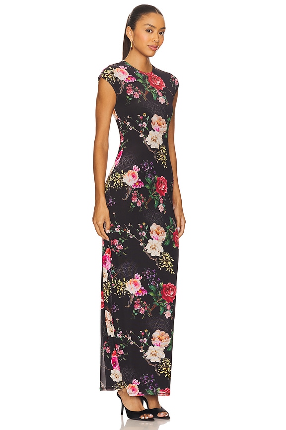 view 2 of 3 VESTIDO CODY in Noir Summer Rose